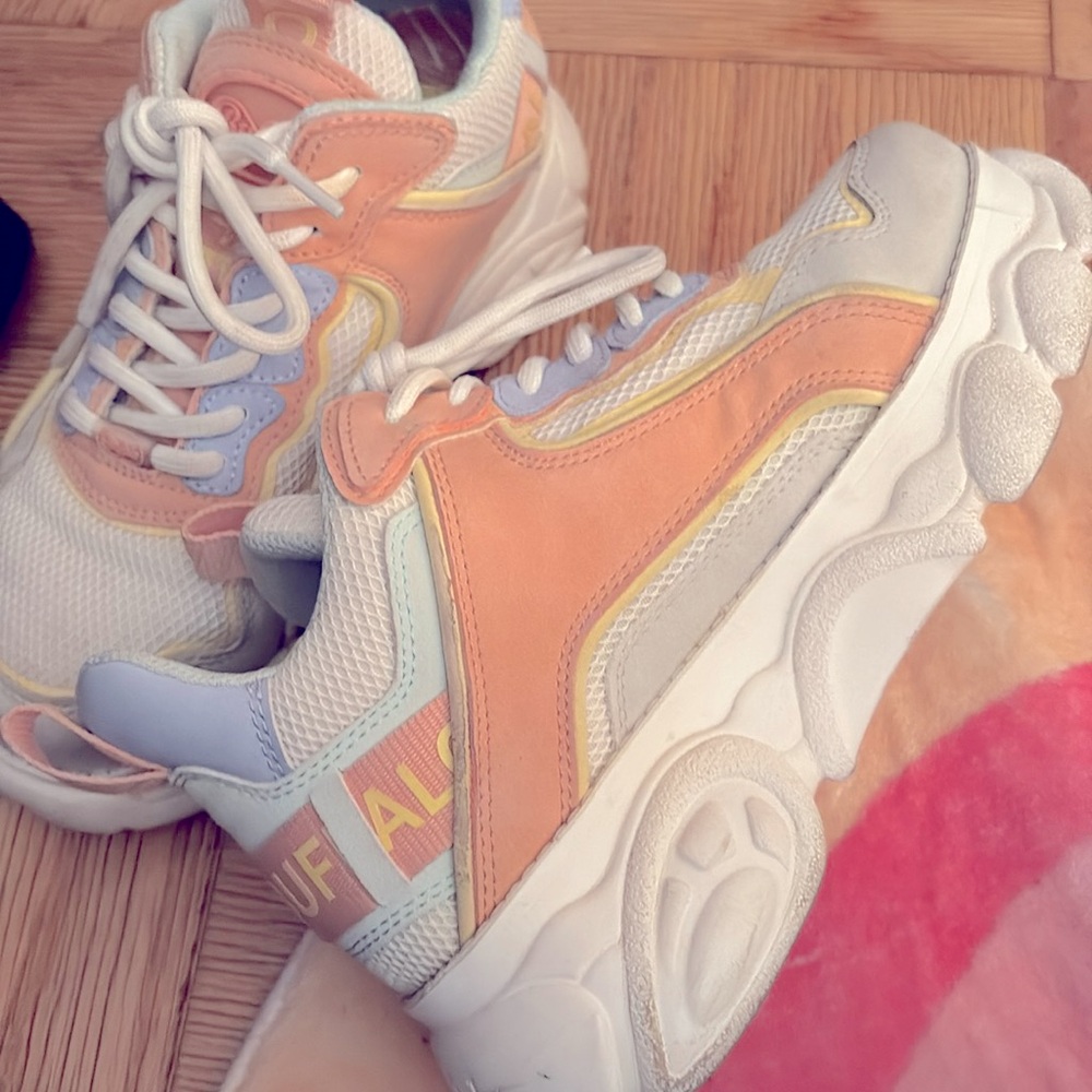 Buffalo pink and blue vegan sneakers 37